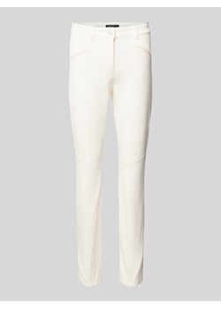 Spodnie o kroju slim fit z ozdobnymi szwami ze sklepu Peek&Cloppenburg  w kategorii Spodnie damskie - zdjęcie 173872468