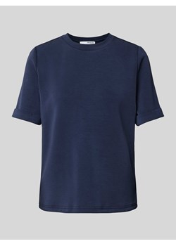T-shirt z prążkowanym okrągłym dekoltem ze sklepu Peek&Cloppenburg  w kategorii Bluzki damskie - zdjęcie 173874468