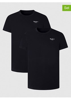 Pepe Jeans FOOTWEAR Koszulki (2 szt.) w kolorze czarnym ze sklepu Limango Polska w kategorii T-shirty męskie - zdjęcie 173876346