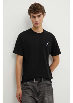 The Kooples t-shirt bawełniany męski kolor czarny z aplikacją HTSC29028K ze sklepu ANSWEAR.com w kategorii T-shirty męskie - zdjęcie 173877656