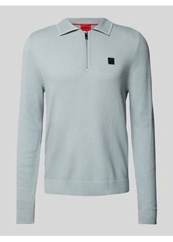 Koszulka polo kroju regular fit z fakturowanym wzorem model ‘Sastoon’ ze sklepu Peek&Cloppenburg  w kategorii T-shirty męskie - zdjęcie 173878008