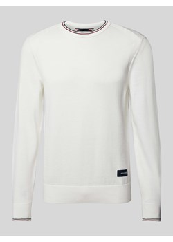 Sweter z dzianiny z naszywką z logo ze sklepu Peek&Cloppenburg  w kategorii Swetry męskie - zdjęcie 173878217