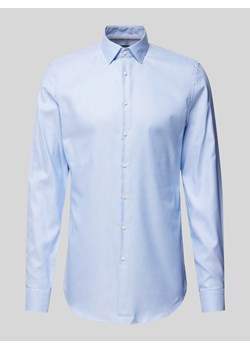 Koszula biznesowa o kroju slim fit z tkaniny two-ply z bardzo długim rękawem ze sklepu Peek&Cloppenburg  w kategorii Koszule męskie - zdjęcie 173878248