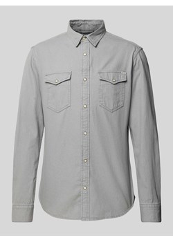 Koszula casualowa o kroju slim fit z imitacji denimu model ‘ESHERIDAN’ ze sklepu Peek&Cloppenburg  w kategorii Koszule męskie - zdjęcie 173878475