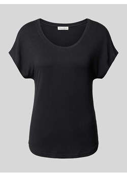T-shirt z prążkowanym okrągłym dekoltem ze sklepu Peek&Cloppenburg  w kategorii Bluzki damskie - zdjęcie 173878489