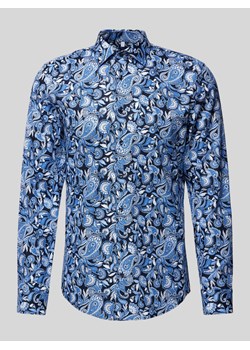 Koszula biznesowa o kroju slim fit z kołnierzykiem typu kent ze sklepu Peek&Cloppenburg  w kategorii Koszule męskie - zdjęcie 173878649