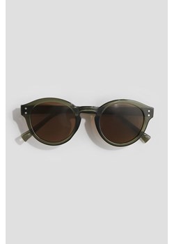 H & M - Owalne okulary przeciwsłoneczne - Zielony ze sklepu H&M w kategorii Okulary przeciwsłoneczne dziecięce - zdjęcie 173879107