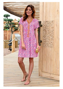 Bleu d&apos;Azur Sukienka &quot;Bogota&quot; w kolorze fioletowo-różowym ze sklepu Limango Polska w kategorii Sukienki - zdjęcie 173880085
