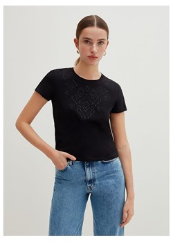 STEFANEL Koszulka w kolorze czarnym ze sklepu Limango Polska w kategorii Bluzki damskie - zdjęcie 173881465