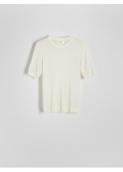 Reserved - Bluzka z lyocellu - złamana biel ze sklepu Reserved w kategorii Bluzki damskie - zdjęcie 173883165