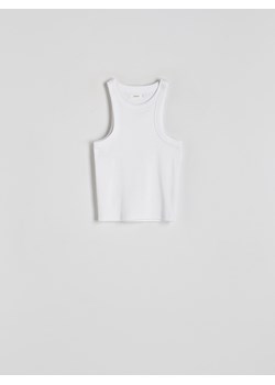 Reserved - Bawełniany top - biały ze sklepu Reserved w kategorii Bluzki damskie - zdjęcie 173883246