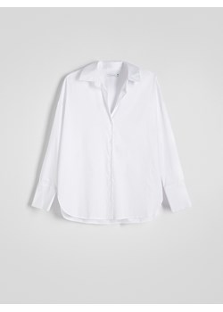 Reserved - Bawełniana koszula oversize - biały ze sklepu Reserved w kategorii Koszule damskie - zdjęcie 173883367