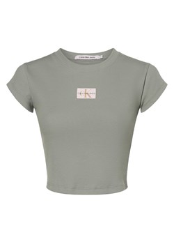 Calvin Klein Jeans Koszulka damska Kobiety Bawełna miętowy jednolity ze sklepu vangraaf w kategorii Bluzki damskie - zdjęcie 173885277