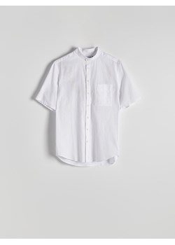 Reserved - Koszula comfort z domieszką lnu - biały ze sklepu Reserved w kategorii Koszule męskie - zdjęcie 173886537