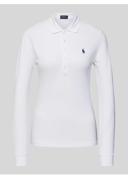Koszulka polo o kroju slim fit z wyhaftowanym logo model ‘JULIE’ ze sklepu Peek&Cloppenburg  w kategorii Bluzki damskie - zdjęcie 173887477