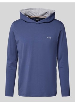 Bluzka z długim rękawem z kapturem ze sklepu Peek&Cloppenburg  w kategorii T-shirty męskie - zdjęcie 173887789