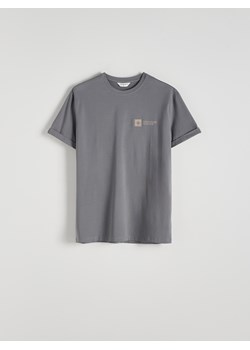 Reserved - T-shirt regular z haftem - ciemnoszary ze sklepu Reserved w kategorii T-shirty męskie - zdjęcie 173888886