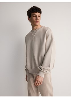 Reserved - Gładka bluza oversize - beżowy ze sklepu Reserved w kategorii Bluzy męskie - zdjęcie 173888906