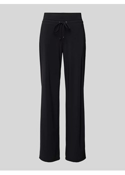 Spodnie materiałowe z prostą nogawką i tunelem model ‘CANDICE’ ze sklepu Peek&Cloppenburg  w kategorii Spodnie damskie - zdjęcie 173889526
