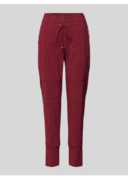 Spodnie sportowe o kroju relaxed fit z ozdobnymi szwami model ‘CANDY’ ze sklepu Peek&Cloppenburg  w kategorii Spodnie damskie - zdjęcie 173889546