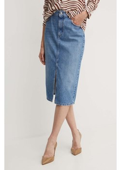 Marella spódnica jeansowa kolor niebieski midi prosta 2423106084200 ze sklepu ANSWEAR.com w kategorii Spódnice - zdjęcie 173890185