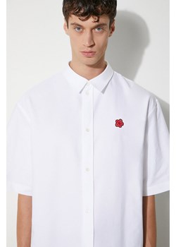 Kenzo koszula bawełniana Boke Flower Crest Shortsleeve Shirt męska kolor biały relaxed z kołnierzykiem klasycznym FE65CH1239LO.01 ze sklepu PRM w kategorii Koszule męskie - zdjęcie 173890495