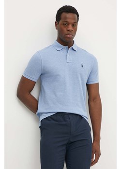 Polo Ralph Lauren polo bawełniane kolor niebieski melanżowy 710666998 ze sklepu PRM w kategorii T-shirty męskie - zdjęcie 173890677