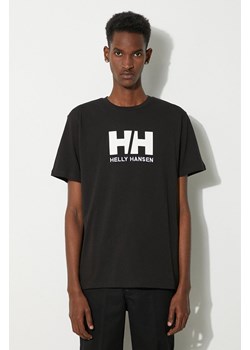 Helly Hansen t-shirt HH LOGO T-SHIRT męski kolor czarny z aplikacją 33979 ze sklepu PRM w kategorii T-shirty męskie - zdjęcie 173890739