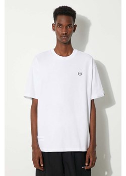 AAPE t-shirt bawełniany Tee męski kolor biały gładki AAPTEM1414XXM ze sklepu PRM w kategorii T-shirty męskie - zdjęcie 173890976