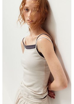 H & M - Top na ramiączkach 2-pak - Beżowy ze sklepu H&M w kategorii Bluzki damskie - zdjęcie 173892098