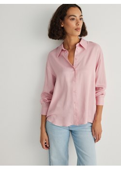 Reserved - Koszula z wiskozy - pastelowy róż ze sklepu Reserved w kategorii Koszule damskie - zdjęcie 173892716