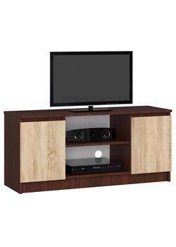 Szafka pod telewizor wenge + dąb sonoma - Galapi 3X 120 cm ze sklepu Edinos.pl w kategorii Szafki RTV - zdjęcie 173892857