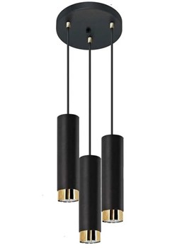 Czarna regulowana lampa wisząca tuba - S722-Barda ze sklepu Edinos.pl w kategorii Lampy wiszące - zdjęcie 173892946