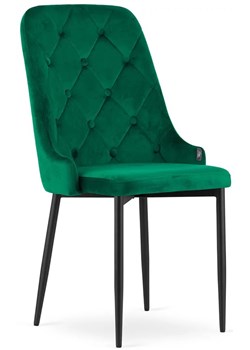 Zielone tapicerowane krzesło do stołu E3-K07 ze sklepu Edinos.pl w kategorii Krzesła - zdjęcie 173893059