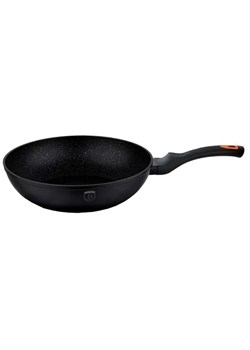 Czarny aluminiowy wok 28cm - Hippi 3X ze sklepu Edinos.pl w kategorii Naczynia - zdjęcie 173893328