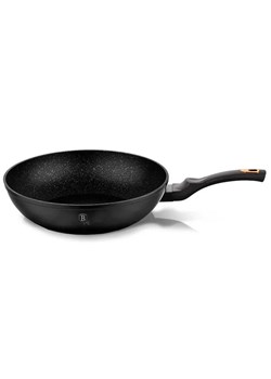 Aluminiowy wok z silikonowym uchwytem 30cm R6-F08 ze sklepu Edinos.pl w kategorii Naczynia - zdjęcie 173893335
