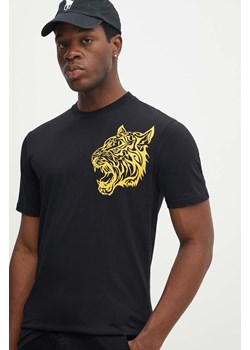 PLEIN SPORT t-shirt bawełniany męski kolor czarny z nadrukiem FADC MTK7550 STE003N ze sklepu ANSWEAR.com w kategorii T-shirty męskie - zdjęcie 173894588