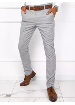 Spodnie męskie jasnoszare Dstreet UX3760 ze sklepu DSTREET.PL w kategorii Spodnie męskie - zdjęcie 173894866