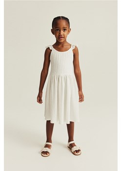 H & M - Dżersejowa sukienka z falbanami - Biały ze sklepu H&M w kategorii Sukienki dziewczęce - zdjęcie 173895055