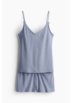H & M - Piżama z topem i szortami - Niebieski ze sklepu H&M w kategorii Piżamy damskie - zdjęcie 173895096