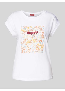 T-shirt z nadrukiem z logo ze sklepu Peek&Cloppenburg  w kategorii Bluzki damskie - zdjęcie 173895126