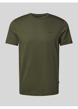 T-shirt z prążkowanym,okrągłym dekoltem model ‘Cosmo’ ze sklepu Peek&Cloppenburg  w kategorii T-shirty męskie - zdjęcie 173895249