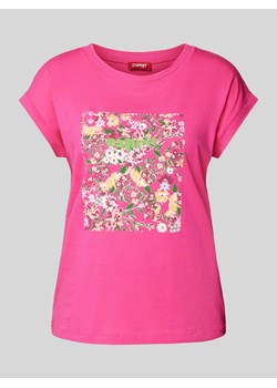 T-shirt z nadrukiem z logo ze sklepu Peek&Cloppenburg  w kategorii Bluzki damskie - zdjęcie 173895276