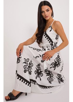 Sukienka na ramiączkach maxi biało-czarna DHJ-SK-16201.84, Kolor biało-czarny, Rozmiar uniwersalny, ITALY MODA ze sklepu Primodo w kategorii Sukienki - zdjęcie 173895975