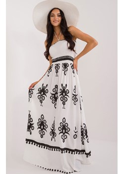Sukienka bandeau biało-czarna DHJ-SK-19202.03X, Kolor biało-czarny, Rozmiar uniwersalny, ITALY MODA ze sklepu Primodo w kategorii Sukienki - zdjęcie 173895986