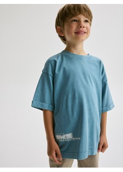 Reserved - Bawełniany t-shirt oversize - niebieski ze sklepu Reserved w kategorii T-shirty chłopięce - zdjęcie 173898518