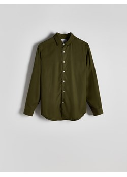 Reserved - Koszula regular fit z lyocellu - oliwkowy ze sklepu Reserved w kategorii Koszule męskie - zdjęcie 173899176