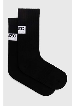 Kenzo skarpetki Sports Cable Socks męskie kolor czarny FE68SU131KSB.99J ze sklepu PRM w kategorii Skarpetki męskie - zdjęcie 173899396