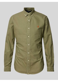 Koszula casualowa o kroju slim fit z kołnierzykiem typu button down ze sklepu Peek&Cloppenburg  w kategorii Koszule męskie - zdjęcie 173899538