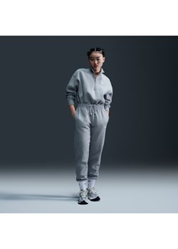 Damskie spodnie dresowe ze średnim stanem Nike Sportswear Phoenix Fleece - Szary ze sklepu Nike poland w kategorii Spodnie damskie - zdjęcie 173899715